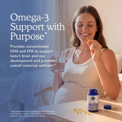 Miniatura 2 de Suplemento prenatal de Garden of Life con omega 3. Contiene 30 cápsulas de aceite natural de pescado Minami, MN0044, 1, 1