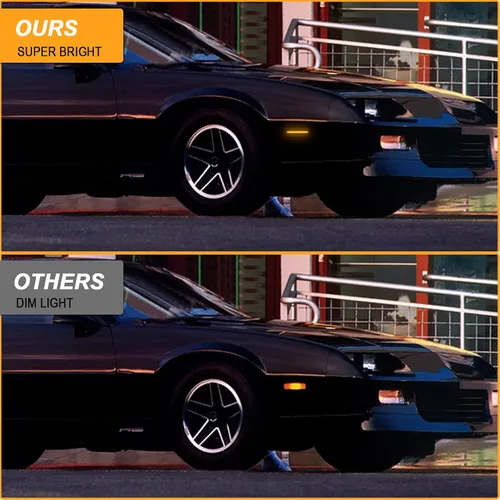 Miniatura 3 de R&F Auto Luz de Marcador Lateral LED Ahumada de Repuesto para Camaro (1982-1992) LT, RS, Sport, Iroc-Z, Z28 Cupé Convertible Faros de Marcador