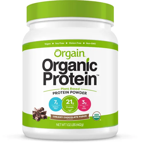 Miniatura 2 de Orgain Proteína en polvo orgánica a base de plantas, dulce de chocolate cremoso – 1.02 libras y proteína orgánica a base de plantas, grano