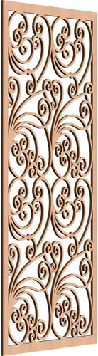 Miniatura 135 de 9 3/8"W x 24 3/8"H x 1/4"T Marilla Decorativos Paneles de Pared de Madera Calado, Abedul