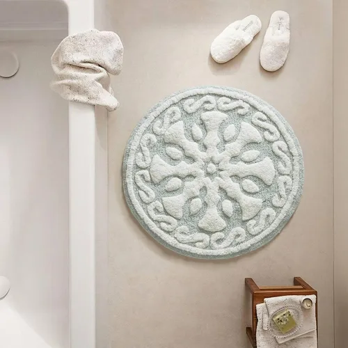 Miniatura 10 de Madison Park Casablanca 100% Cotton Tufted Bathroom Rugs Luxurious Plush Medallion Floral Pattern Bath Mat Absorbent, Quick Dry, Spa Design Shower