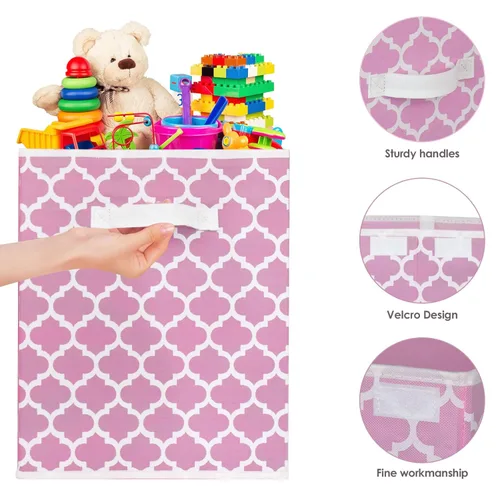 Miniatura 5 de homyfort Caja de juguetes para niñas, niños – Organizadores grandes de cofre de juguetes y cajas de almacenamiento con tapa abatible y divisor