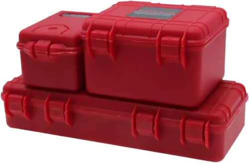 Miniatura 8 de REhobby 3 piezas 1/10 mini caja de herramientas tronco decoración accesorios para 1:10 RC Crawler Car Traxxas Trx4 Axial Scx10 90046 CC01 D90 D110
