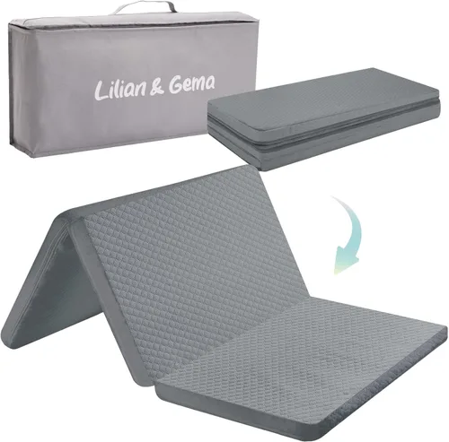 Miniatura 10 de Lilian&Gema Colchón Pack and Play de 38 x 26 x 1.5 pulgadas, almohadilla para colchón Pack N Play para corralito y corral de juegos, cubrecolchón