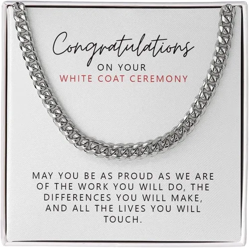 Collar de regalo de ceremonia de bata blanca, regalo de ceremonia de bata blanca para niños, médico, dental, enfermería, veterinario, farmacéutico,