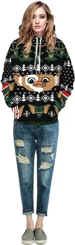 Miniatura 4 de Grace's Secret - Sudadera fea de Navidad estampados 3D unisex con capucha y bolsillo canguro