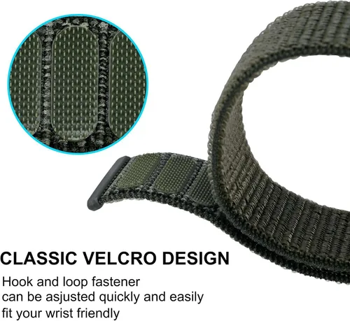 Miniatura 3 de ANNEFIT Correas deportivas de nailon para reloj, 2 paquetes de correas ajustables de liberación rápida de 0.630 in, 0.709 in, 0.748 in, 0.787 in