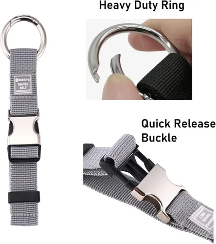 Miniatura 2 de 2 correas de equipaje resistentes para equipaje de mano, accesorios de viaje para llevar tus bolsas adicionales (gris)