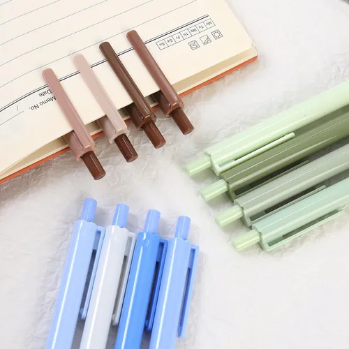 Miniatura 7 de 8 bolígrafos retráctiles estéticos de gel, bolígrafos de escritura de tinta con punta fina suave de 0.020 in, bolígrafos de impresión novedosos