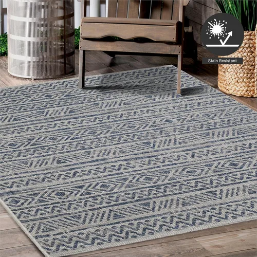 Miniatura 7 de FH Home Alfombra plana tejida para exteriores, impermeable, fácil de limpiar, resistente a las manchas, hilo de polipropileno de alta calidad
