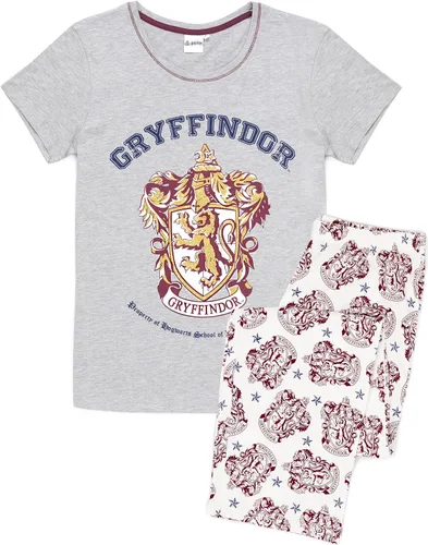 Miniatura 3 de Harry Potter Pijama para mujer Gryffindor House Crest - Conjunto de pijama para mujer gris