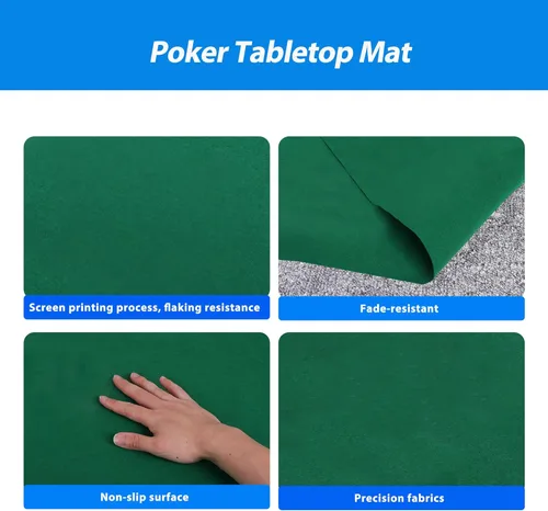 Miniatura 3 de GSE Games & Sports Expert 36" x 72" Casino Layout Felt, Professional Casino Tabletop Mat for Parties, Casino Poker Game Night