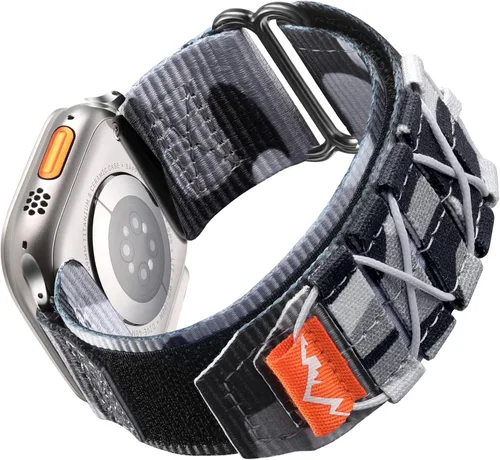 Odbeai Compatible con correas de Apple Watch de 1.772 pulgadas, 1.732 pulgadas, 1.654 pulgadas, nailon resistente compatible con correas de Apple
