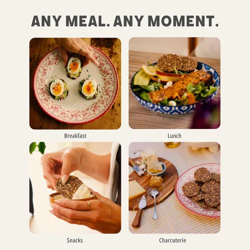 Miniatura 5 de ELLA'S FLATS® Patatas fritas saladas de todas las semillas, sin gluten, sin azúcar, chip de alto contenido de fibra, aperitivo bajo