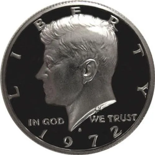 1972 S Gem Proof Kennedy Medio Dólar Moneda US