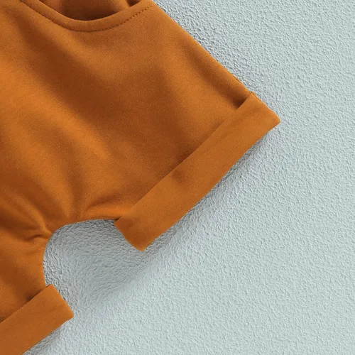 Miniatura 13 de Conjunto de ropa de verano para bebé niño y niño, diseño a cuadros, manga corta, sudadera con capucha y pantalones cortos casuales