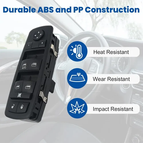 Miniatura 5 de Interruptor de ventana Master Power compatible con Dodge Journey 2011-2016, controlador lateral del conductor de 8+13 pines, carcasa ABS/PP