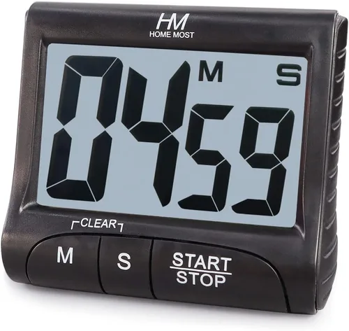 Miniatura 9 de Temporizador de cocina de pantalla grande de 3 pulgadas, temporizador digital, alarma magnética en una cuerda, temporizadores de cocina blancos