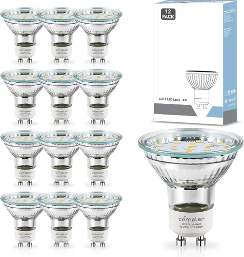 Miniatura 9 de comzler Bombilla LED GU10 regulable, equivalente a halógeno de 50 W, GU10 de 2700 K, luz blanca suave GU10, repuesto para iluminación de pista