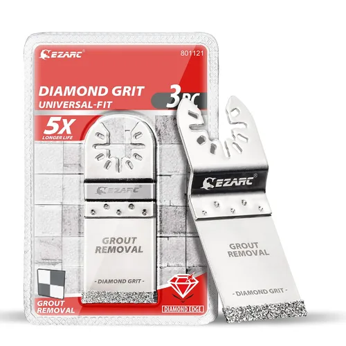 Miniatura 9 de EZARC Hoja oscilante de diamante, hojas de sierra oscilante de alcance extra largo para herramienta multiusos, para eliminación de lechada, limpieza