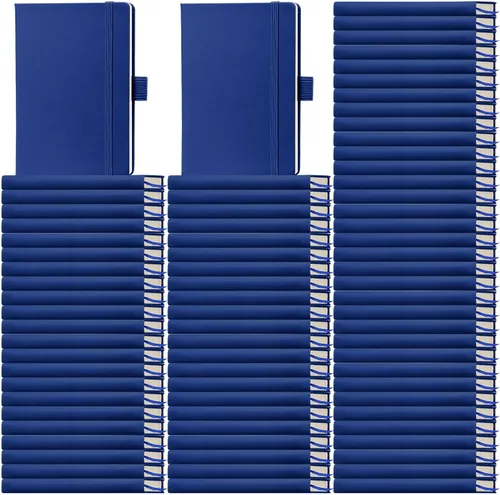 Miniatura 22 de Laumoi Paquete de 40 cuadernos de bolsillo, tamaño A6, mini diario de tapa dura, cuadernos forrados de cuero PU de 3.5 x 5.5 pulgadas, bloc de notas