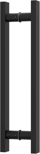 Miniatura 7 de Manijas Cuadradas de Titanio Dorado para Puerta de Granero 12"/24"/36"/48"/59", Manija Larga de Puerta Francesa de Empujar y Tirar de Doble Cara
