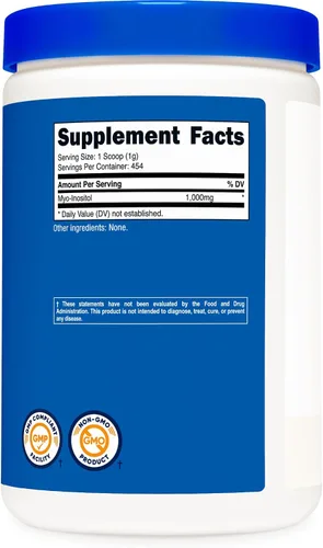 Miniatura 5 de Nutricost - Polvo de Inositol 1LB (454 Gramos) - Sin gluten, sin OMG