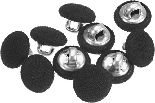 Miniatura 37 de HARFINGTON 10 botones de tela de 24L cubiertos de tela de 0.59 pulgadas, vástago de metal, botones de costura redondos para trajes, blusas de Azul