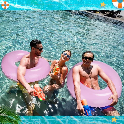 Miniatura 6 de 4 flotadores inflables de piscina de 33 pulgadas, anillos de natación para adultos, tubo interior de natación, balsa, flotador, juguetes para playa
