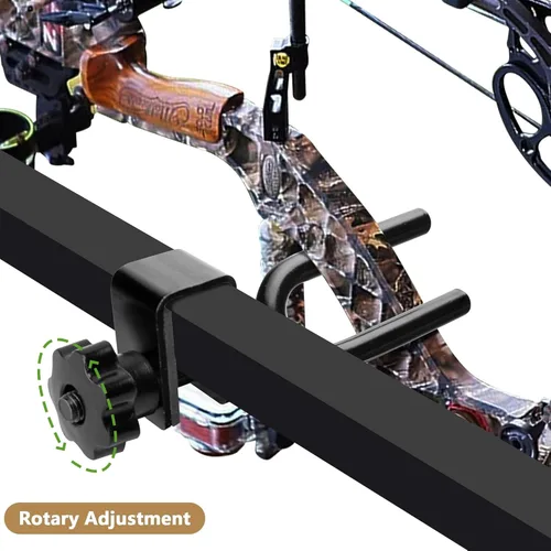Miniatura 5 de Soporte de arco para árbol - Soporte ajustable para arco de caza de 12 dientes, fácil instalación, soporte para arco de árbol y accesorio de caza 1