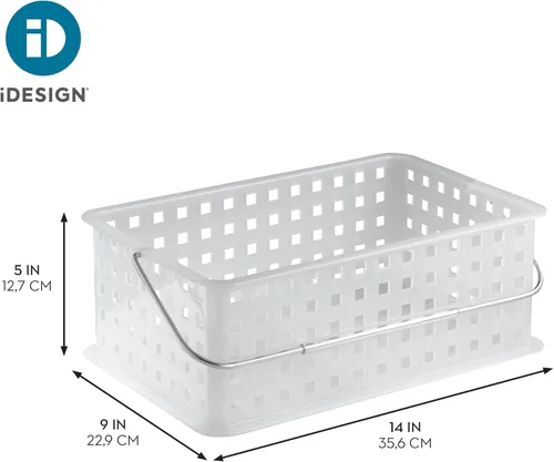 Miniatura 4 de Cesta organizadora de almacenamiento InterDesign, Plástico, Frost, M