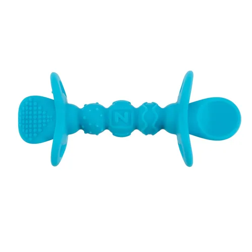 Miniatura 2 de Nuby Dipeez - Cucharas y cucharas de silicona 2 en 1 para autoalimentación, paquete de 2, utensilios para niños pequeños con asas de fácil agarre