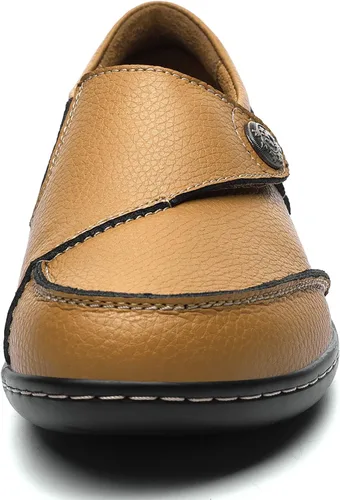 Miniatura 7 de Geoeleph Mocasines casuales para mujer, cómodos y cómodos para caminar, mocasines de cuero para conducir