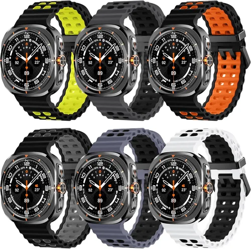 Miniatura 14 de Acextro Paquete de 6 Correas Deportivas Marinas Compatibles con Galaxy Watch Ultra de 47 mm (2025/2024), Correas para Reloj Samsung Watch 7 Ultra