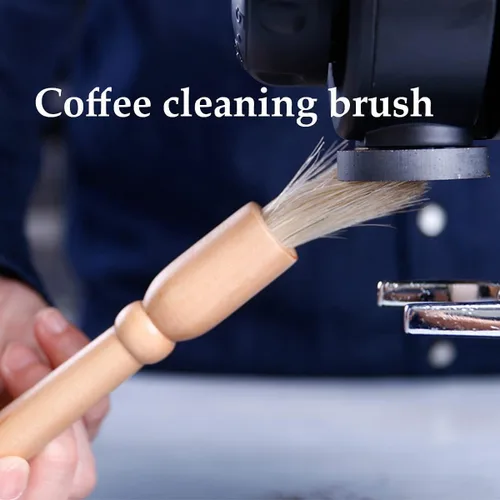 Miniatura 6 de Molinillo de café manual de madera, estilo vintage, molinillo de café de mano, molinillo de café con manivela de cerámica, cepillo de limpieza