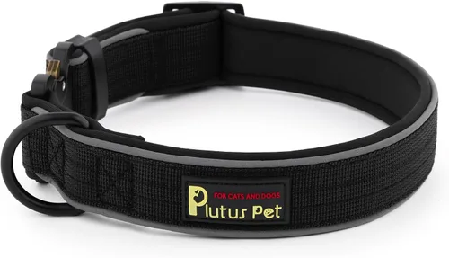 Miniatura 13 de Collar táctico para perro Plutus Pet, reflectante, collar ajustable resistente para perro, suave acolchado y cómodo, para perros pequeños, medianos