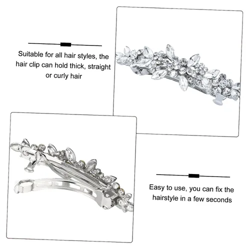 Miniatura 3 de Pasadores de pelo de cristal austriaco, pinzas de circón brillantes con diamantes de imitación, horquillas brillantes de moda nupcial para bodas