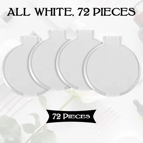 Miniatura 2 de Yalikop 72 piezas de espejo compacto a granel portátil redondo espejo de maquillaje mini plegable para bolso de mujer, viajes, uso diario, regalos