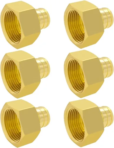 Miniatura 9 de Hooshing Paquete de 6 adaptadores hembra Pex de 1/2 pulgadas, PEX 1/2 pulgada a 1/2 pulgada hembra NPT adaptador de latón