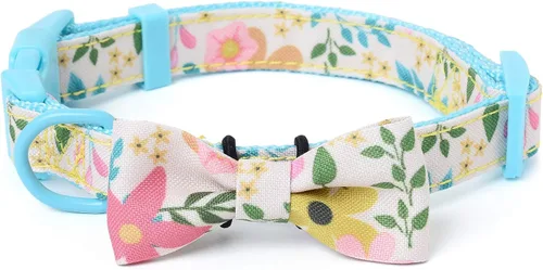 Miniatura 7 de Mile High Life Collares para perras hembras Lindo collar bandana Collares de tela de polialgodón suave para perros medianos Patrón de flores