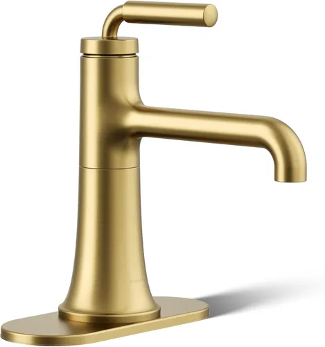 Miniatura 17 de Kohler 27415-4-BMB Tone™ Grifo de lavabo de baño monomando, 1.2 gpm, negro mate con latón moderno cepillado Negro mate/Bronce moderno