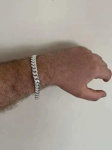 Miniatura 4 de Harlembling Pulsera de eslabones cubanos Miami de plata de ley 925 0197in 0236in 0315in 0394in 0472in 7 - 9 pulgadas fabricado en Italia para hombre