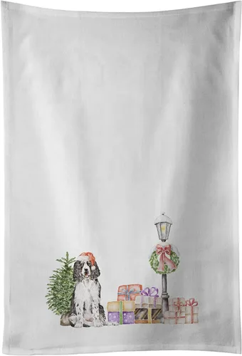 Miniatura 83 de Caroline's Treasures CK8100WTKT - Juego de 2 toallas de cocina con diseño de bulldog francés con diseño de país de las maravillas navideñas