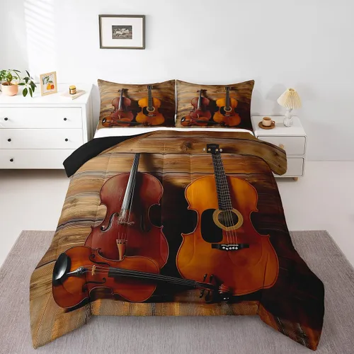 Miniatura 38 de Erosebridal Juego de edredón de zorro para niños, edredón de plumón de oso bosque, ciervo, para dormitorio de niños y niñas, juego de ropa de cama