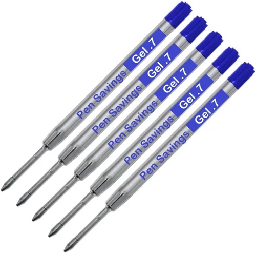 Miniatura 7 de Paquete de 5 repuestos de bolígrafo de gel Pen Savings compatibles con bolígrafos Parker, 0.028 in, escritura suave, flujo sin fricción