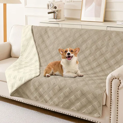 Miniatura 150 de hyha Manta impermeable para perros, manta reversible para cama de mascotas, funda suave para sofá/sillón lavable para perros, fundas impermeables