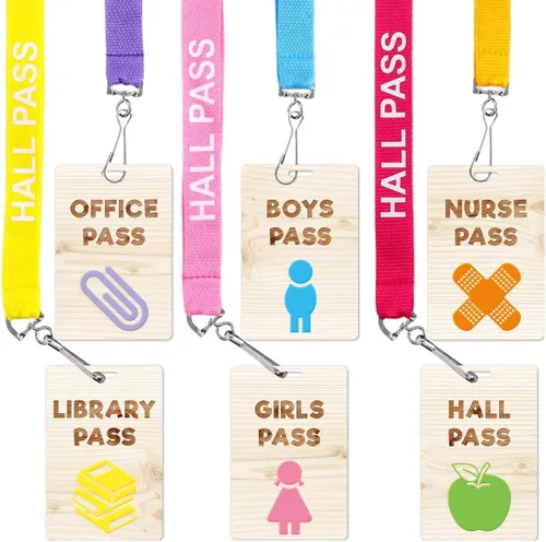 Miniatura 8 de Ceiba Tree Cordones para Pases de Pasillo con Búho – Juego de 6 (Pasillo, Oficina, Biblioteca, Enfermera, Niño y Niña) con Hebilla Separable