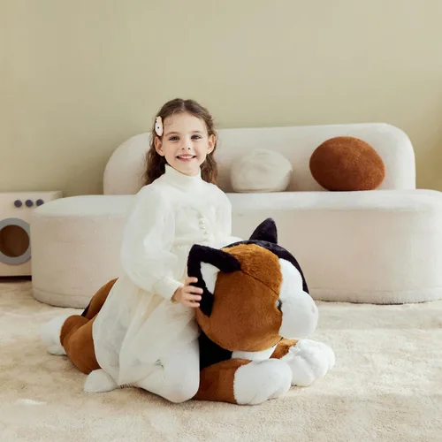 Miniatura 5 de IKASA Juguete de peluche de gato calicó gigante, juguetes suaves grandes y grandes, 30 pulgadas, tamaño enorme, lindo peluche mullido de gran