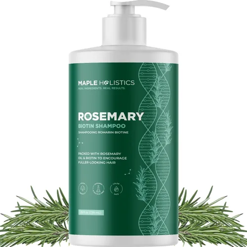 Miniatura 24 de Champú voluminizador de biotina para cabello fino - Champú para cabello fino con menta, argán y aceites esenciales para el cuidado del cabello