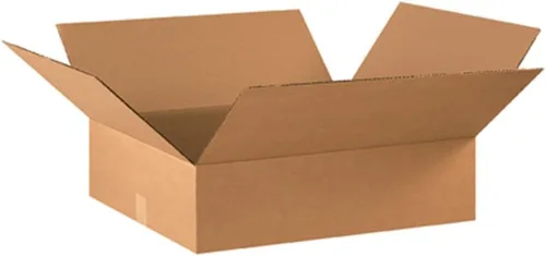 BOX USA Cajas de envío planas de 22 pulgadas de largo x 18 pulgadas de ancho x 6 pulgadas de alto, paquete de 20 cajas de cartón corrugado para